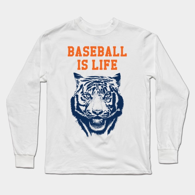 Baseball is Life Long Sleeve T-Shirt by bens black line art